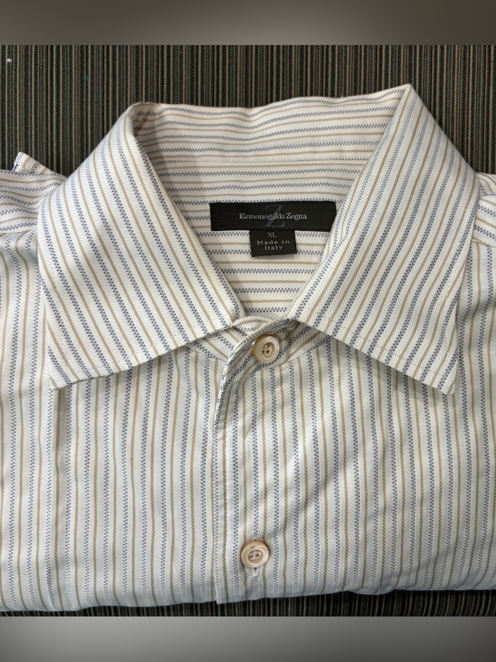 Ermenegildo Zegna dress Shirt Thin Stripes XL button down classic minimalist
